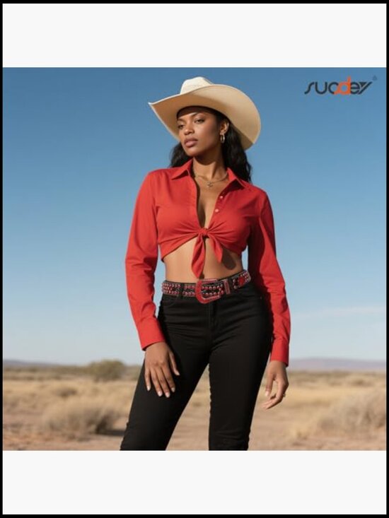 Western Cowboy Rhinestone Belt with Bling Sequins for Jeans main image 4